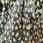 Arula Black & Tan Dainty Floral Velvet Smocked Short Sleeve Tiered Dress. Size 1X Photo 4