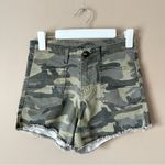 143 Story  | Green Camo High Waisted Cut Off Shorts Sz S Photo 5