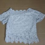 Handmade  Vintage White Floral Lace Shirt XS Cottagecore Fairycore Tomatogirl Photo 6