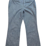 Chico's Platinum Denim Pinstripe Pants Women's Size 1.5 (US 10) Straight Leg Photo 0