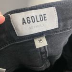 AGOLDE  Sophie Mid Rise Skinny Ankle Distressed Black Jeans | Size 25 Photo 2