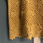 Newport News Newport News JEANOLOGY Crochet Overlay Sweater Short Sleeve Top Golden M/L Photo 4