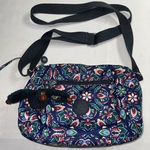 Kipling  Sabian Dizzy Darling Mini Crossbody Bag Purse Floral Blue/Red‎ 7x9" Photo 0