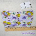 NEW Free People x Beth Richards delray 70’s floral bikini top, purple, size XS Purple Photo 4