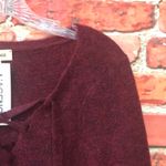 L'Agence Maroon Red Revolve Candela Lace Up Flare Sleeve Sweater Photo 11
