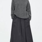ZARA Black pleated midi formal skirt X- Small Photo 0