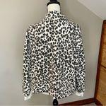 Old Navy  Leopard Print Oversized Half Zip Mock Neck Pullover Sweatshirt Medium Photo 2