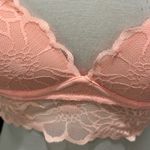 PINK - Victoria's Secret Victoria’s Secret PINK Lace Apricot Push-up Racerback Bralette Photo 9