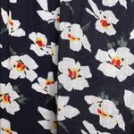 New Lulus Navy Blue White Floral Print Smocked Two Photo 6