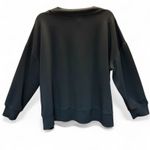 FOR THE REPUBLIC Women's Scuba Knit V-Neck Sweatshirt in Black 1X Photo 3
