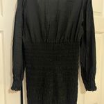 frame denim  Black Long Sleeve Dress Photo 6