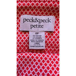 Peck & Peck Women's Petite Capris 10P Red White Tummy Control Photo 4