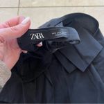 ZARA  Black Bow Tank Blouse Sz Small Photo 2