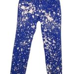 Vineyard Vines Custom Bleach Dye Blue Corduroy Mid Rise Skinny Jeans Size 4 Photo 0