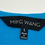 Ming Wang Blue Top Blouse Shell Sleeveless Womens Size Large Stretch *TINY FLAW Photo 4