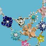 Amrita Singh  signed floral Multicolor Statement Necklace Photo 4