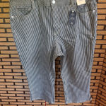 st. john's bay St.‎ John’s Bay Blue And White Stripe Capris Size 20 Photo 0