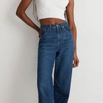 Madewell Denim Baggy Straight Leg High Rise Dark Wash Jeans Casual Blue Size 23 Photo 9