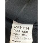 Commense Women's Black Silk Satin Striped Long Sleeve Button Down Shirt Top Sz S Photo 3