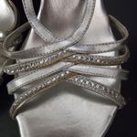 Jacqueline Ferrar  Melinda 8.5 Clear Heeled Platform Silver Rhinestone Studded Photo 2