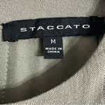 Staccato Womens  Olive Green Floral Embroidered Sleeveless Mini Dress Size Medium Photo 4