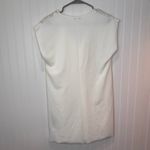 ZARA  Womens White Sleeveless Dress Gold Shimmer Designs Size S Small Photo 4