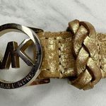 Michael Kors  Gold Braided Leather Belt - Size Small ✨ Photo 4