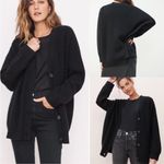 Jenni Kayne  Cocoon Cardigan Oversized Cashmere Black Small GUC Photo 1