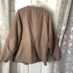 Catherines  Full Zip up utility Jacket Womens plus sz 3X Faux Leather Suede Mock Photo 7