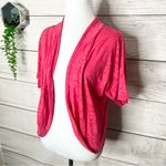 Maurice's Vibrant Pink Open-Front Short Sleeve Lightweight Cardigan Size Large Photo 4