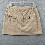 Old Navy Vintage Mini Corduroy Skirt Beige Tan Y2K Academia 100% Cotton Wmn 10 Photo 1