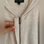 Banana Republic Hooded Zip Front Sweater S 22” p2p Oatmeal Heather $129 NWOT Photo 5