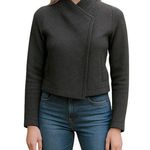 Lida Baday Charcoal Gray Wool Asymmetric Zip Cropped Jacket Size 4 Photo 0