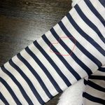 ZARA  Navy and White Stripe 3/4 Sleeve Blouse Photo 9
