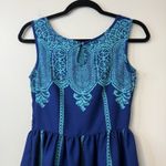 UP By Ultra Pink Womens Boho Western Sleeveless Trendy Cute Mini Blue Dress XL # Size XS Photo 3