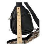 Telena Black Sling Bag Crossbody Purse Vegan Leather Fanny Pack Adjustable Strap Photo 10