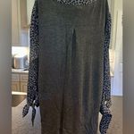 Fortune + Ivy Chic Black and Gray Patterned Blouse Photo 3