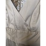 Newport News  Women's Dress Size 6 Zip-up Champagne V-neck Sleeveless Classy Photo 2