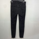 Madewell  9” Mid Rise Black Women’s Jeans Button Fly raw hem waist 25” Photo 3