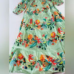 Farm Rio  x Anthropologie Off-The-Shoulder Tiered Floral Midi Dress | NEW | XXS Photo 4