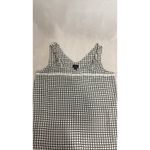 Worthington  Womens Medium Sleeveless Blouse White Green‎ Black Checkered Photo 4