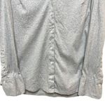 Eterna Fitted Womens Gray Heathered Grey Button Down Shirt Top V Photo 3