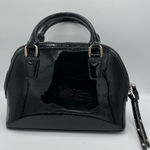 BCBG Black faux Leather Satchel with Gold Hardware Photo 0
