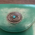 Vintage Y2K Turquoise Western Style Crossbody Bag, Some Wear Silver Photo 5