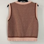 Stradivarius  Pink and Brown Patterned Sleeveless Top Photo 1