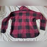 Adrienne Vittadini red and black buffalo plaid hooded cardigan Photo 3