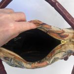 Gitana Tapestry Top Handle Bag Purse Made in Italy Boho Hippie Floral Earthy Orange Photo 6