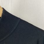 FATE. Black Ribbed Knit Long Bell Sleeve Mock Turtleneck Sweater Top L Photo 3