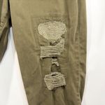 Lane Bryant  Plus Size 20 Jeans Olive‎ Green Patchwork Distressed Skinny 105 Photo 5