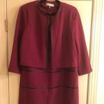 Kasper Leather Detailed Suit Photo 0